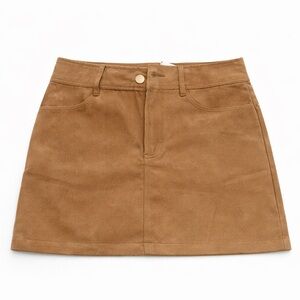 NWT 🔺H&M Camel tan Mini Skirt suede
